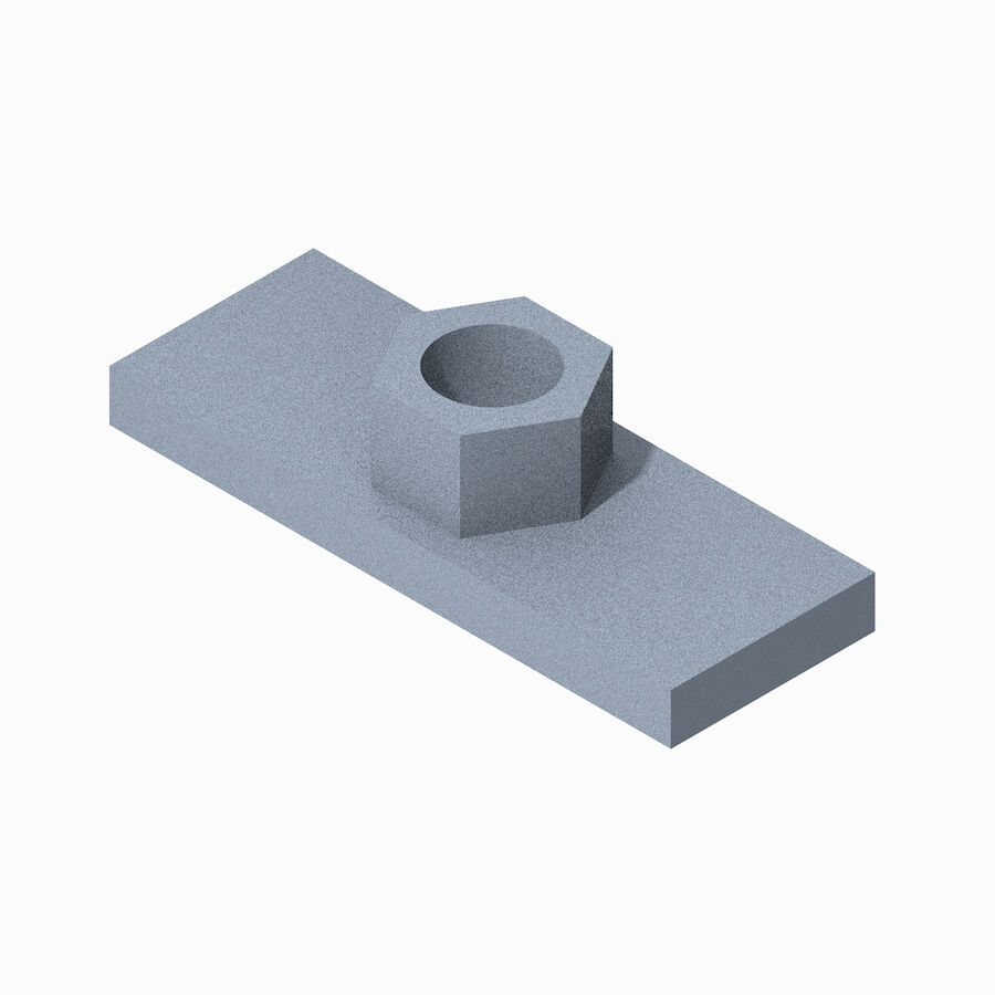 1/2-13, 1/4 x 1 x 2-3/4 Nut Plate