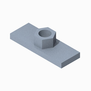 1/2-13, 1/4 x 1 x 2-3/4 Nut Plate