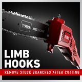 Limb hooks remove stuck branches after cutting