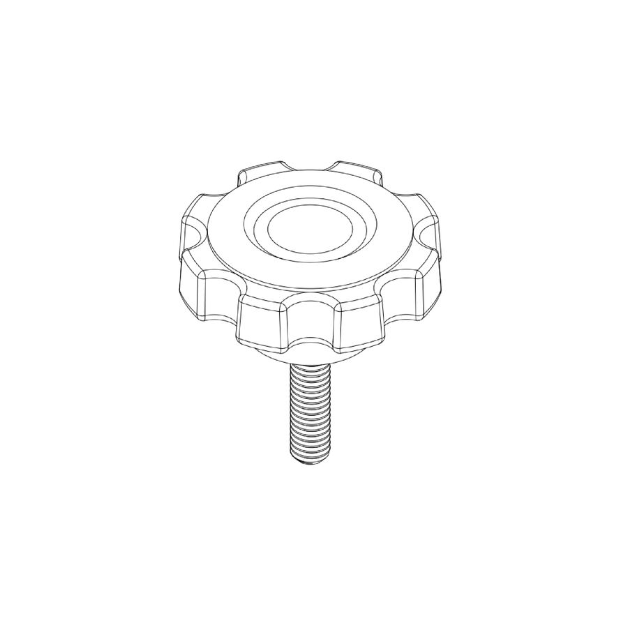 KNOB-FLUTED [3/8-16 STUD]