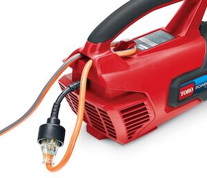 Podadora eléctrica con cable de 14 pulgadas, de la marca Toro, Rojo/Plateado