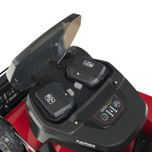 Two Toro-designed 60V* lithium batteries in the motor.