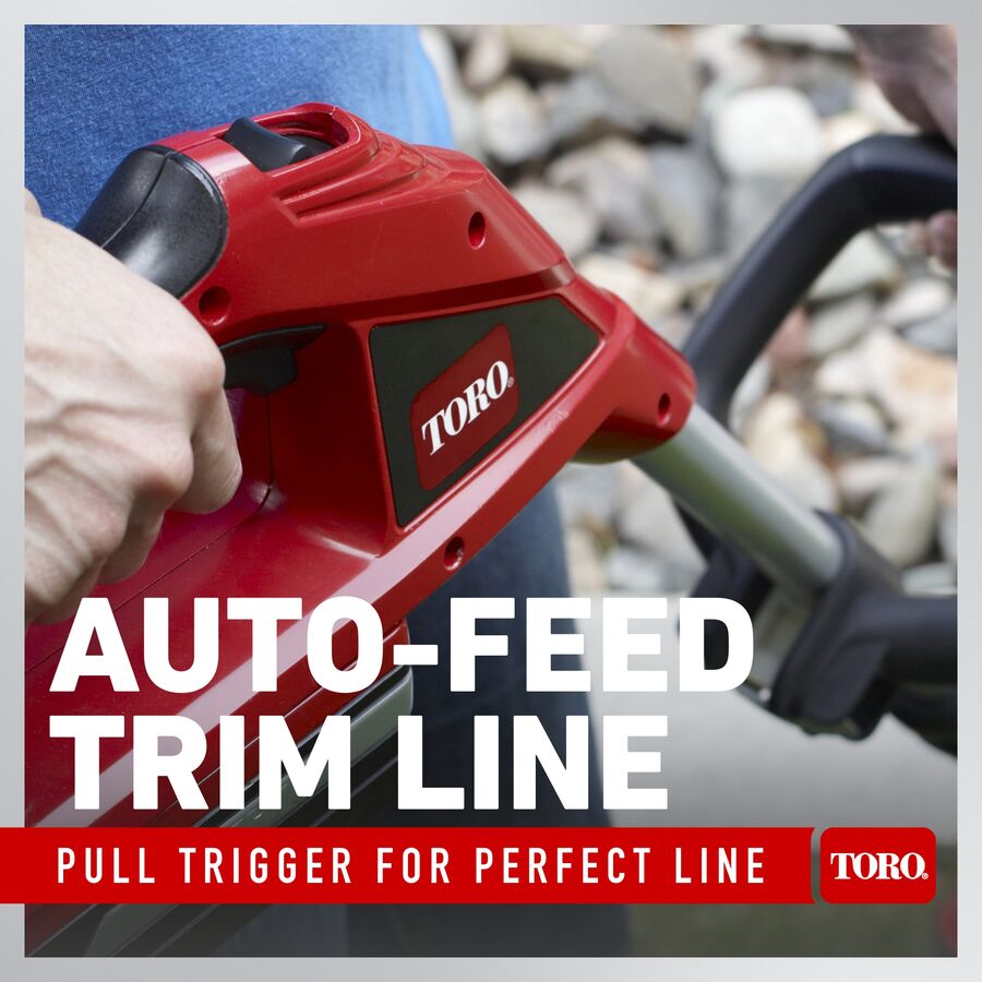Auto-Feed Trim Line: Pull trigger for perfect line