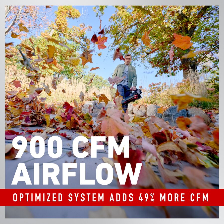 900 CFM Airflow - Optimized System Adds 49% more CFM