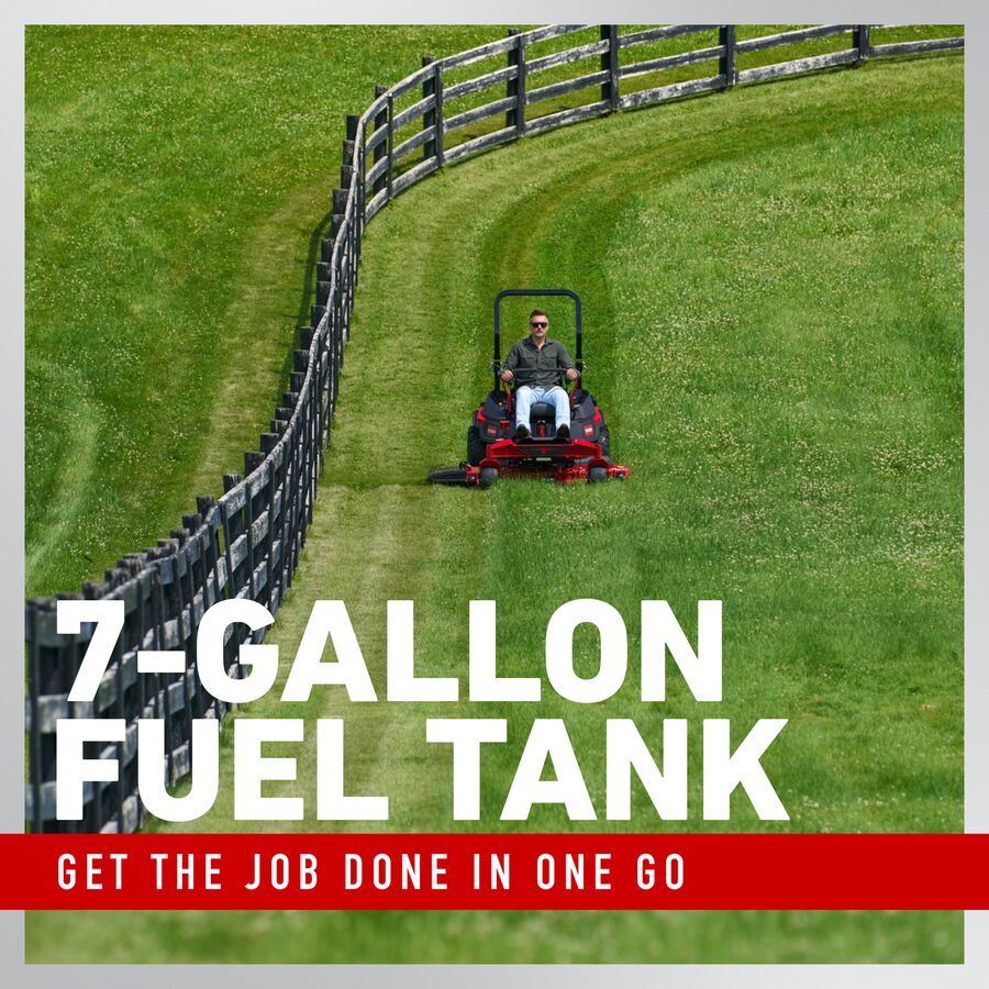 7-gallon fuel tank - get the job done in one go