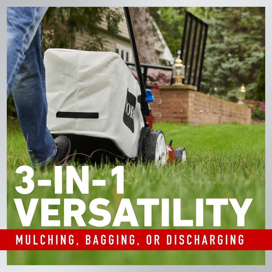 3-in-1 versatility: mulching bagging or discharging