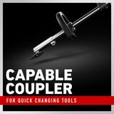 Capable coupler for quick changing tools