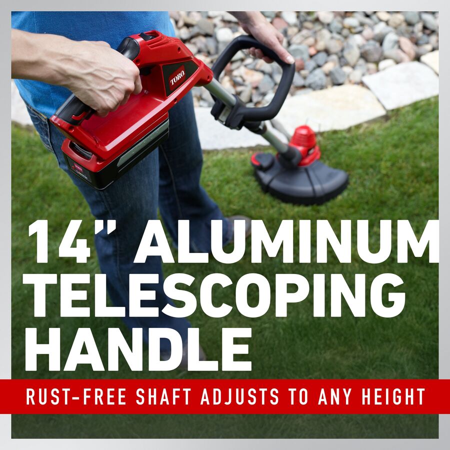 14" Aluminum telescoping handle - rust-free shaft adjusts to any height
