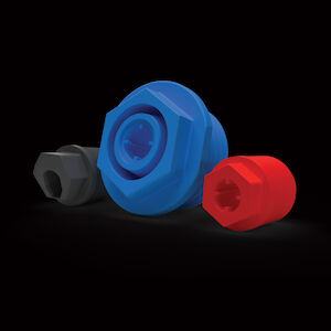 stylized grouping of three Performance Series Nozzles