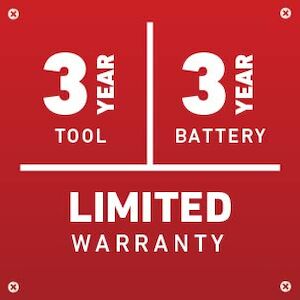 3-year limited tool, 3-year limit battery