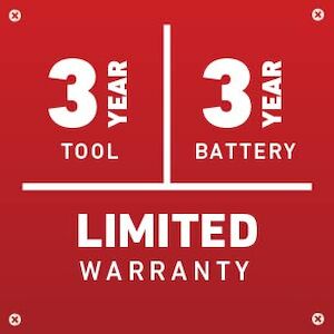 3-year limited tool, 3-year limit battery