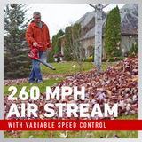 260 mph air stream with variable speed control