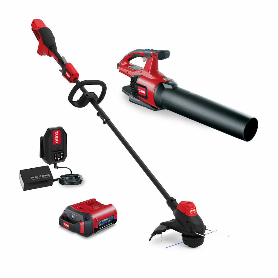 BLACK+DECKER 20-volt Max Cordless Battery String Trimmer and Leaf Blower  Combo Kit (Battery & Charger Included) in the Power Equipment Combo Kits  department at