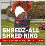 Shredz-all shred ring reduce debris to fine mulch