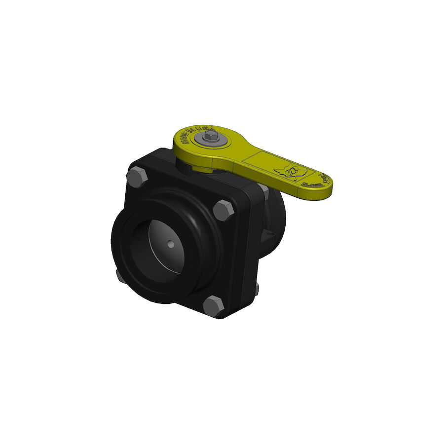 VALVE-2.0FP, PP, BYPASS, 1/4" HOLE