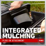 Integrated mulching plug-in attachment