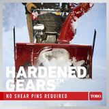 Hardened Gears - no shear pins required