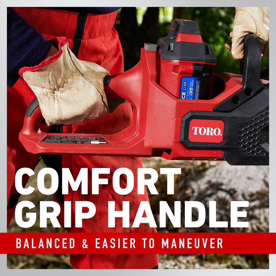 Comfort grip handle - balanced and easier to maneuver
