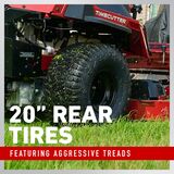 20 inch rear tires - featuring aggressive treads