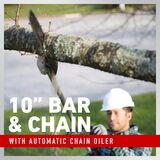 10 inch bar and chain with automatic chain oiler