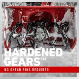 Hardened gears - no shear pins required