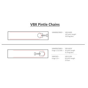 Pintle Chain VBX6500 & Forge 1.0 - 69 Pitch Length & 23 Drag Bars