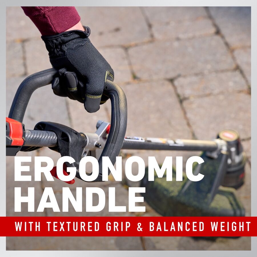Ergonomic handle with textured grip and balanced weight