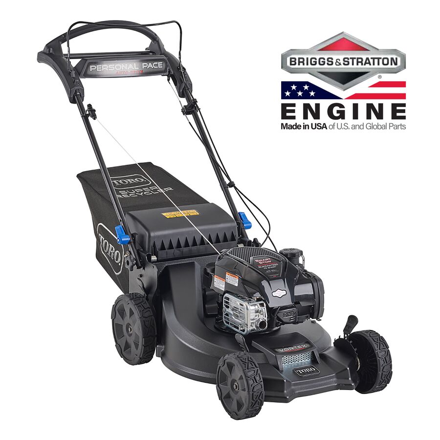 21 in. (53 cm) Super Recycler® w/Personal Pace® & SmartStow® Gas Lawn Mower with Briggs & Stratton Engine, made in the USA of U.S and Global Parts