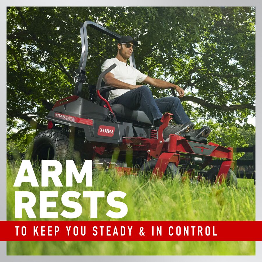 Arm rests to keep you steady and in control