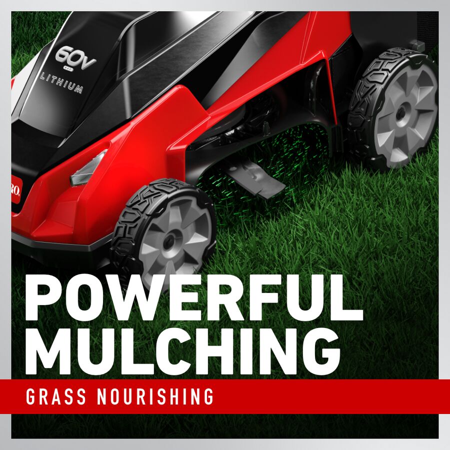 Powerful mulching - grass nourshing