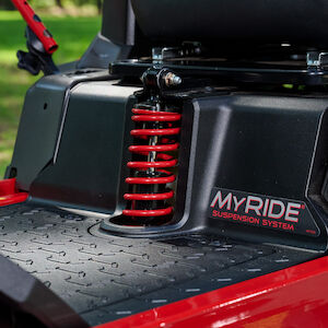 Close up image of teh MyRide feature - large spring coil