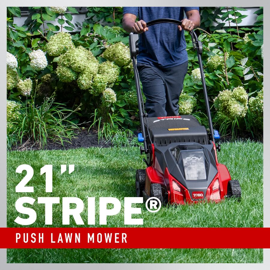 21 inch Stripe push lawn mower