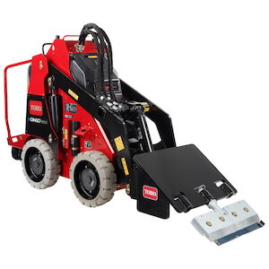 eDingo 500 with 30 inch floor scraper attachment