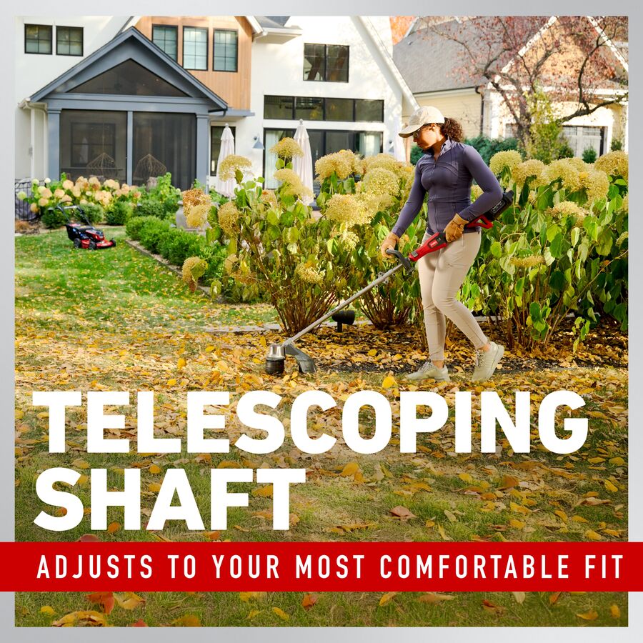 Telescoping Shaft adjusts to your most comfortable fit