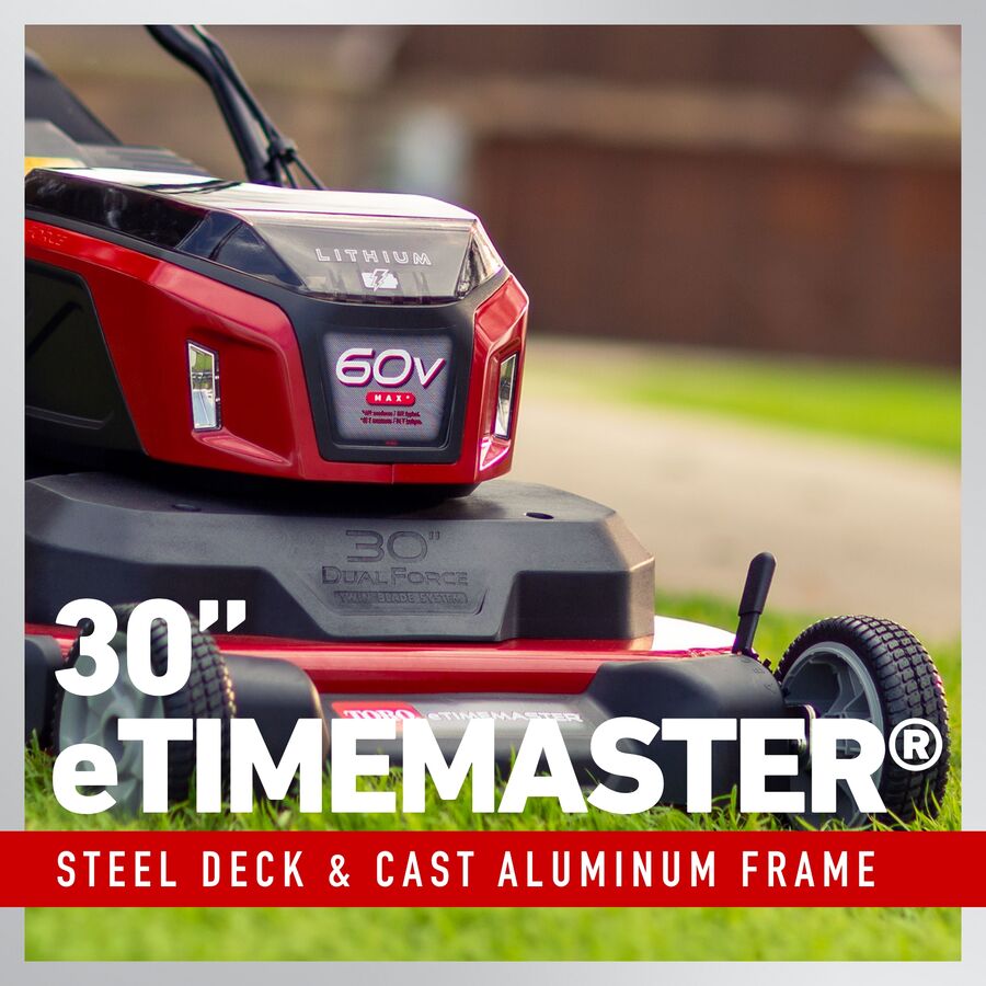 30 inch eTimeMaster steel deck and cast aluminum frame